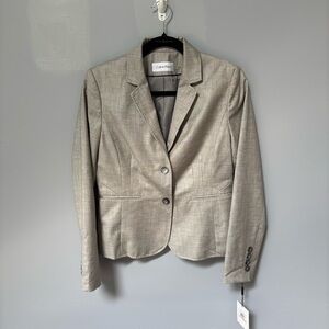 Calvin Klein Women's Light Gray Blazer
